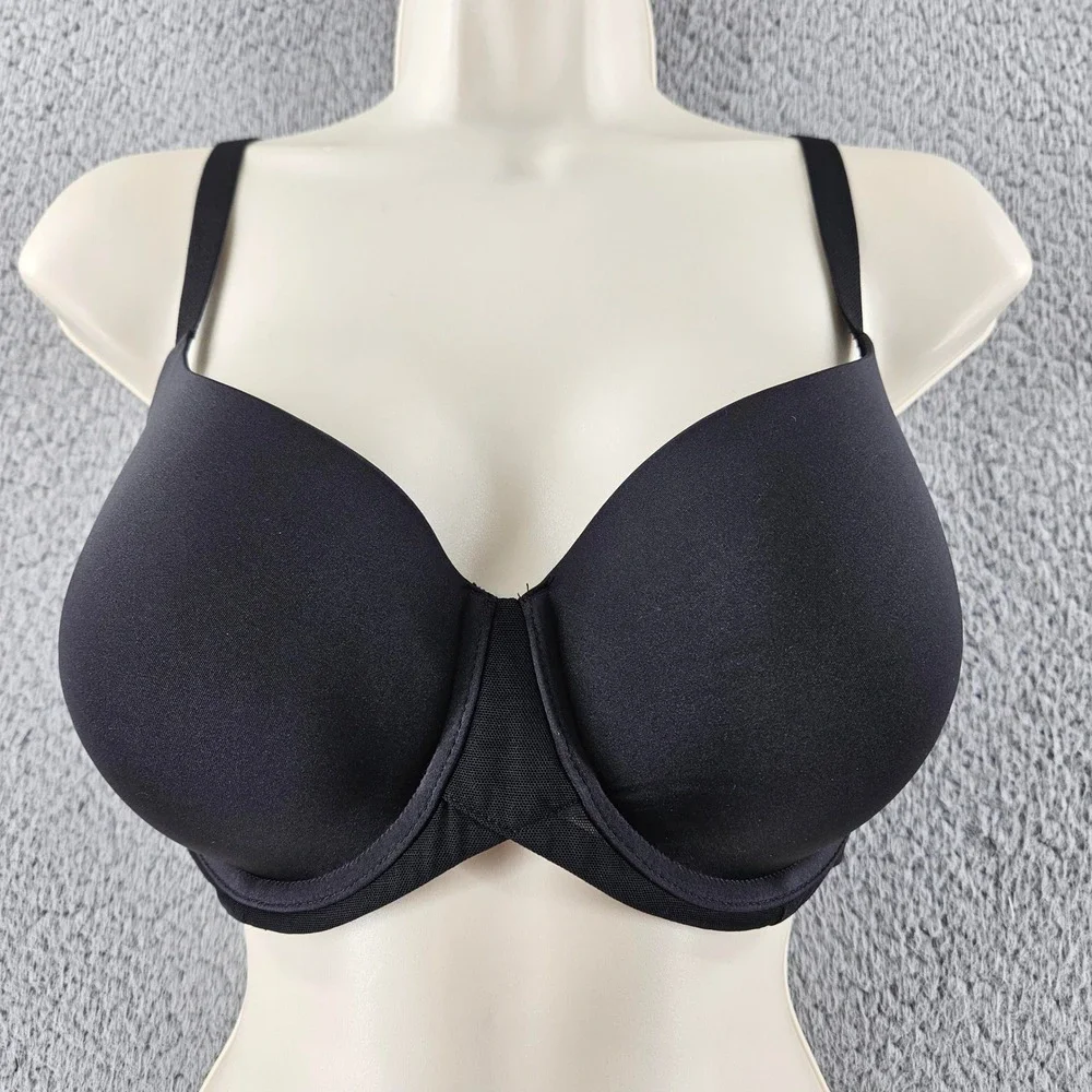 Wacoal Bra 34DD Black 853281‎ Ultimate Side Smoother Underwire Full Coverage